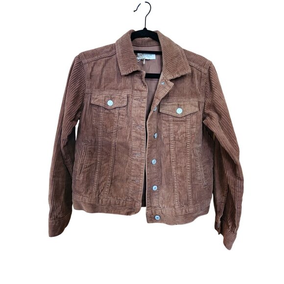 Pacsun Womens Corduroy Jacket Light Brown Button Front Size XS - Picture 1 of 3